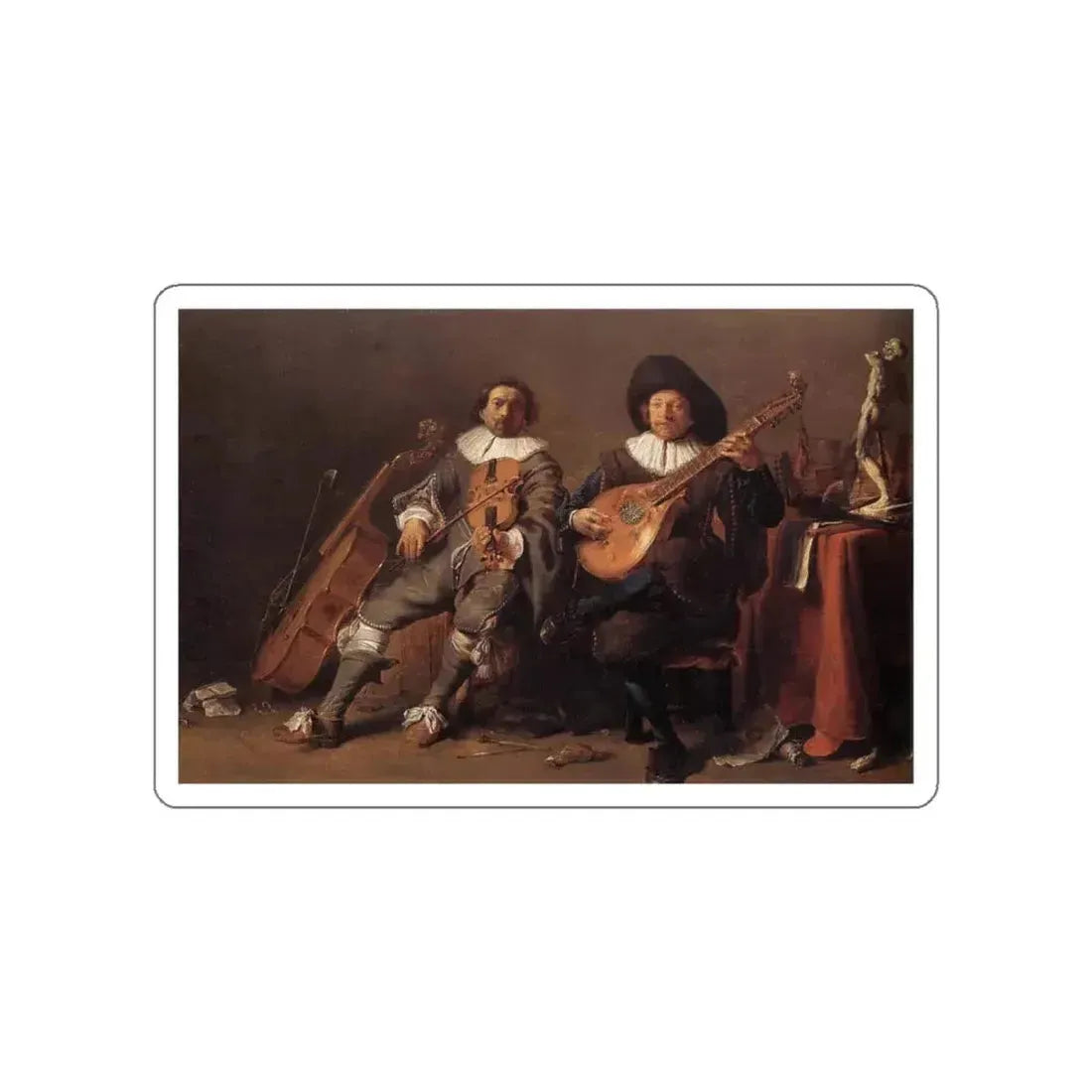 SAFTLEVEN, Cornelis - The Duet (Artwork) STICKER Vinyl Die-Cut Decal White Die-Cut 5 Inch - The Sticker Space