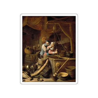 SAFTLEVEN, Herman - Barn Interior (Artwork) STICKER Vinyl Die-Cut Decal White Die-Cut 6 Inch - The Sticker Space