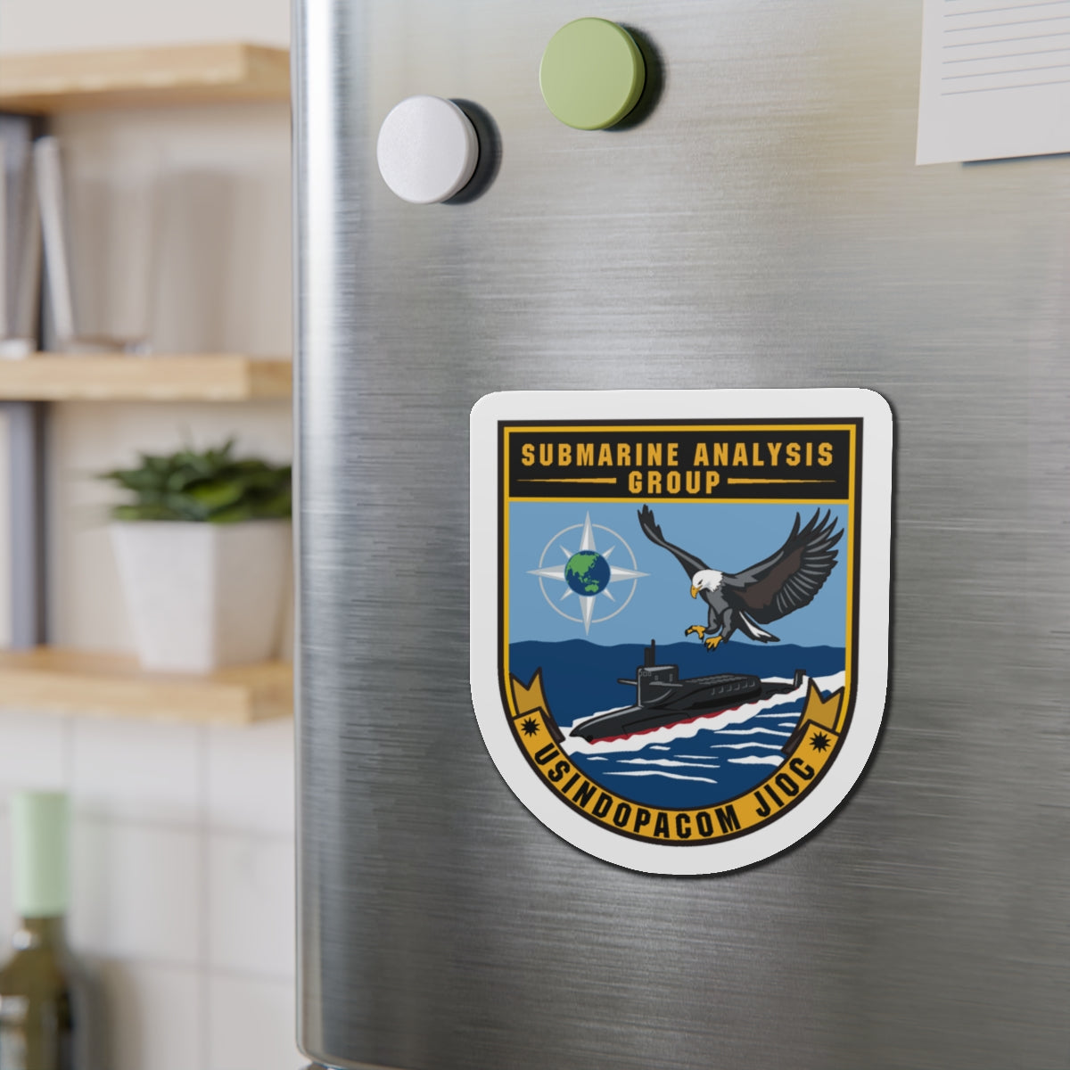 SAG USINDOPACOM JIOC (U.S. Navy) Die-Cut Magnet-The Sticker Space