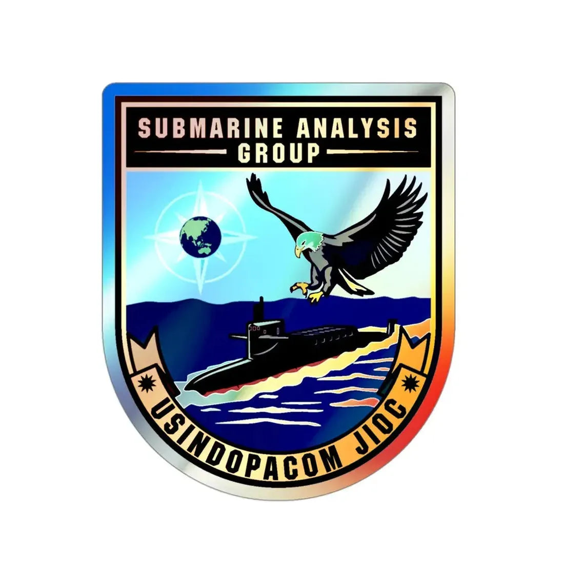 SAG USINDOPACOM JIOC (U.S. Navy) Holographic STICKER Die-Cut Vinyl Decal - The Sticker Space