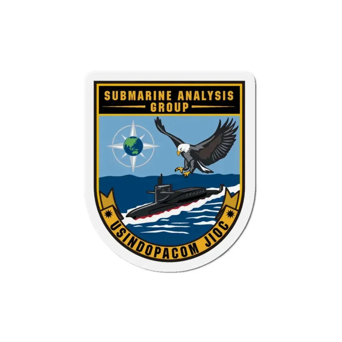 SAG USINDOPACOM JIOC (U.S. Navy) Refrigerator Magnet 6 Inch - The Sticker Space
