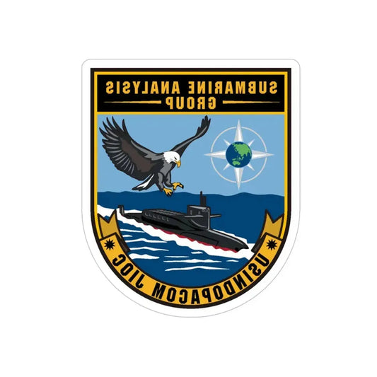 SAG USINDOPACOM JIOC (U.S. Navy) REVERSE PRINT Transparent Die-Cut STICKER 6 Inch Die-Cut Transparent - The Sticker Space