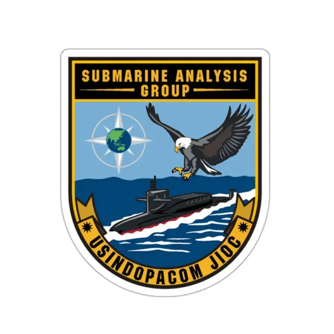 SAG USINDOPACOM JIOC (U.S. Navy) STICKER Vinyl Kiss-Cut Decal 2 Inch White - The Sticker Space