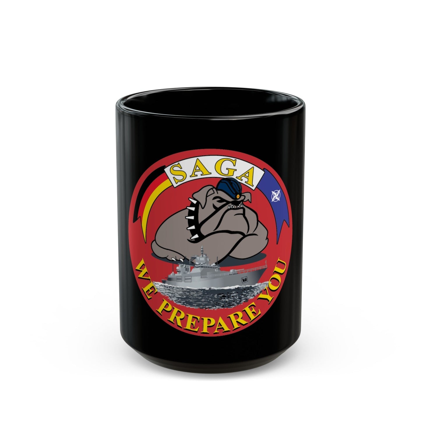 SAGA 400 (USMC) Black Coffee Mug-15oz-The Sticker Space