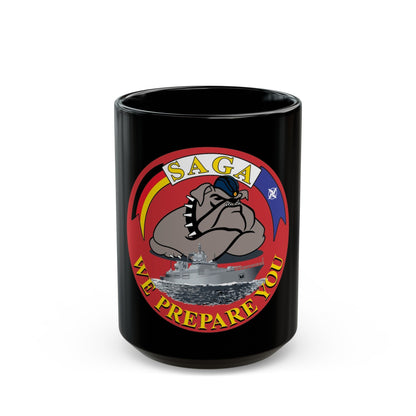 SAGA 400 (USMC) Black Coffee Mug-15oz-The Sticker Space