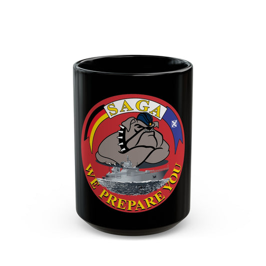 SAGA 400 (USMC) Black Coffee Mug-15oz-The Sticker Space