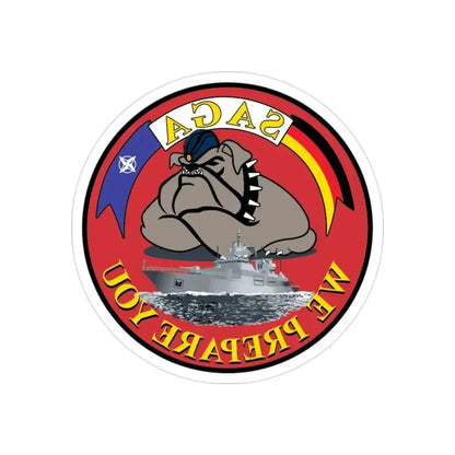SAGA 400 (USMC) REVERSE PRINT Transparent Die-Cut STICKER 2 Inch Die-Cut Transparent - The Sticker Space