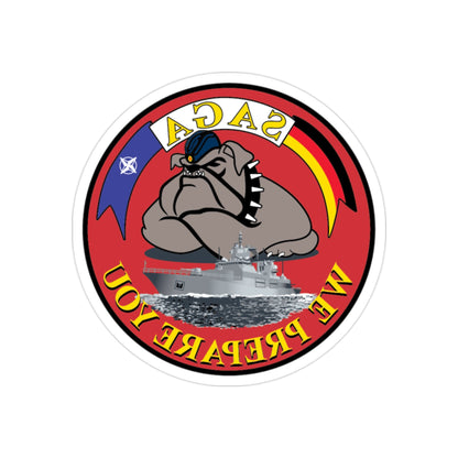 SAGA 400 (USMC) REVERSE PRINT Transparent STICKER-2" × 2"-The Sticker Space