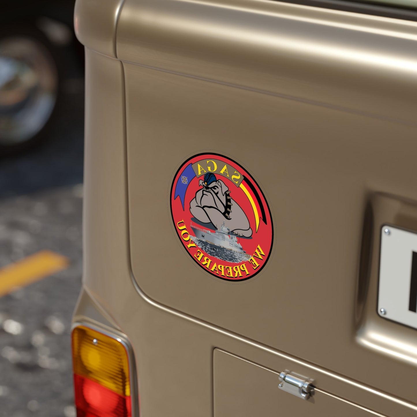 SAGA 400 (USMC) REVERSE PRINT Transparent STICKER-The Sticker Space