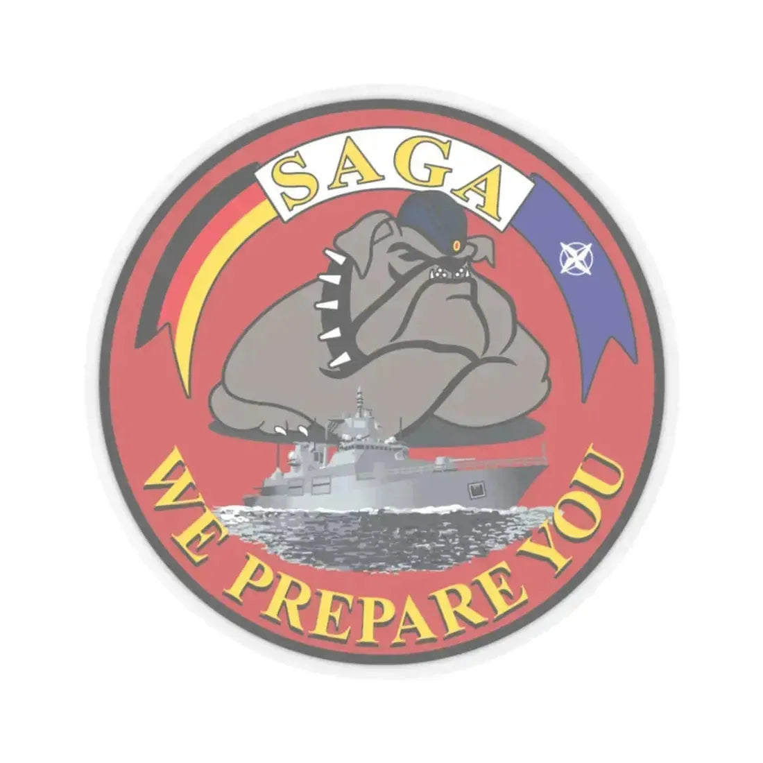 SAGA 400 (USMC) STICKER Vinyl Kiss-Cut Decal 3 Inch Transparent - The Sticker Space