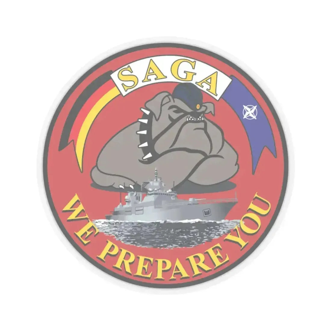 SAGA 400 (USMC) STICKER Vinyl Kiss-Cut Decal 4 Inch Transparent - The Sticker Space
