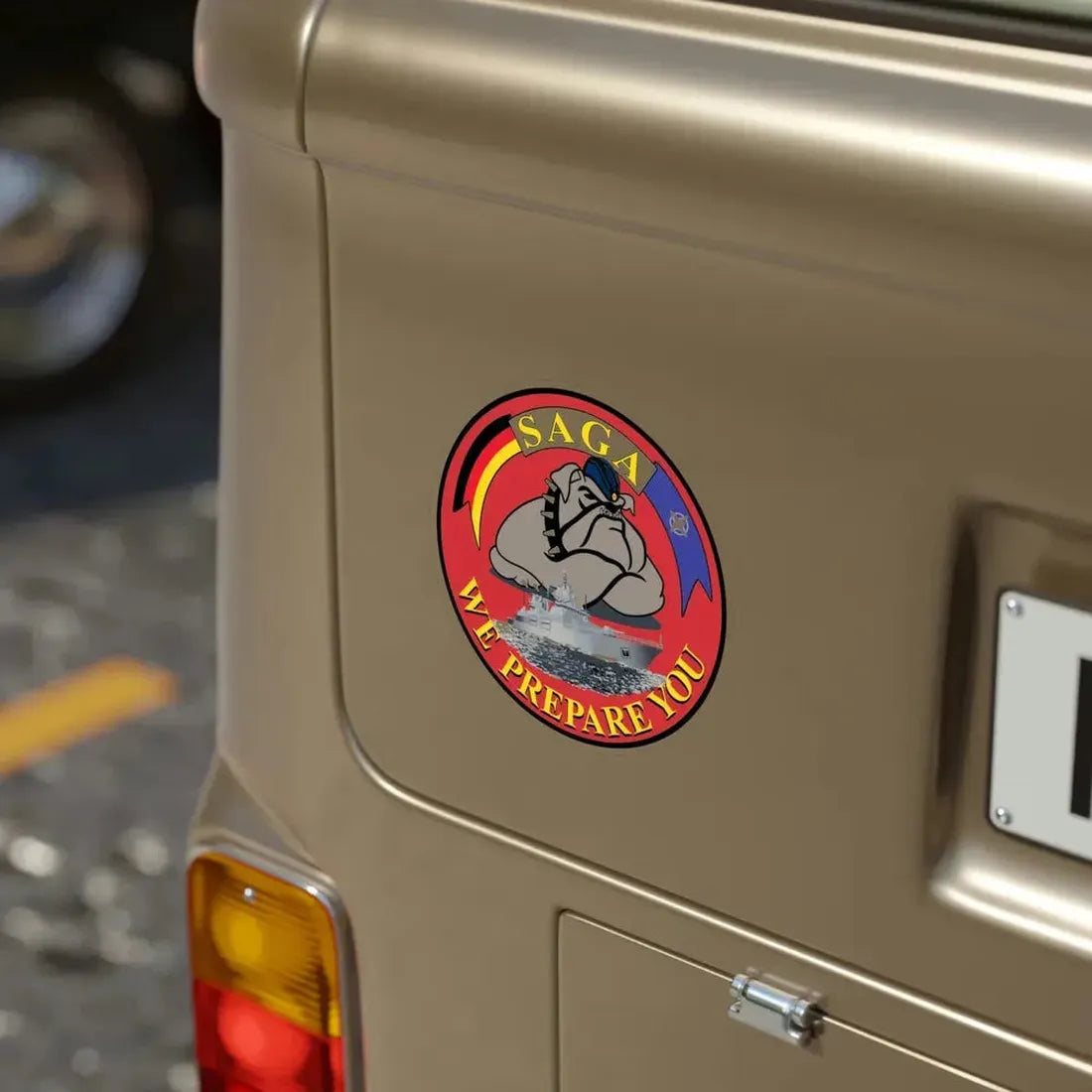 SAGA 400 (USMC) Transparent STICKER Die-Cut Vinyl Decal - The Sticker Space