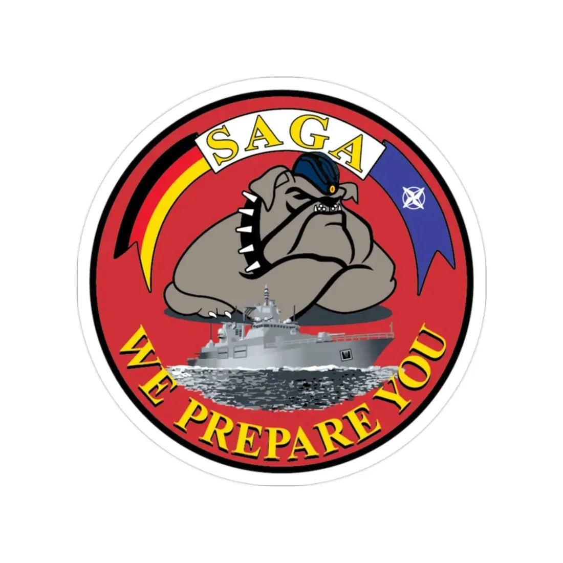 SAGA 400 (USMC) Transparent STICKER Die-Cut Vinyl Decal - The Sticker Space
