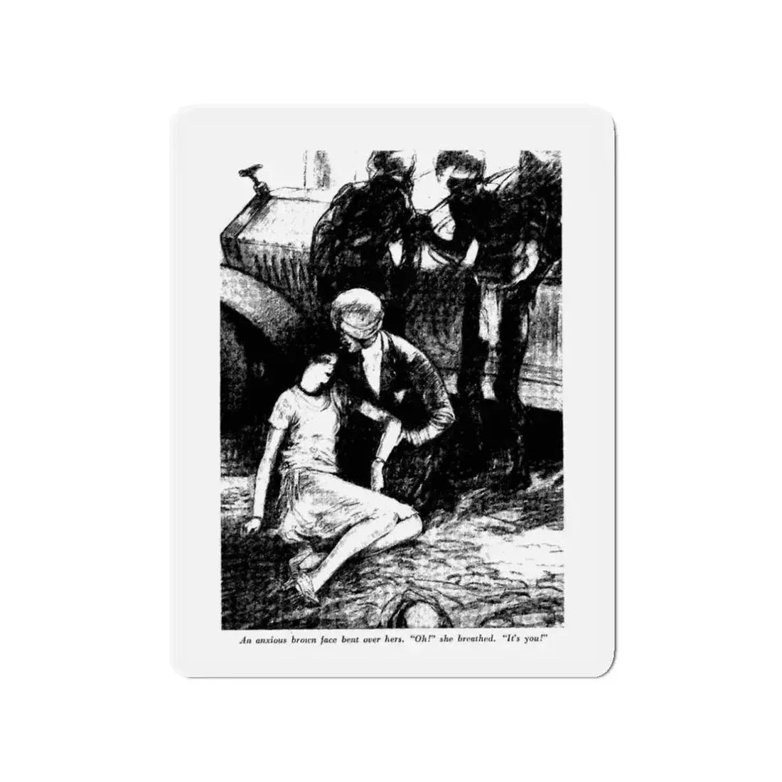 Sagging South (2), Collier's, November 20, 1926 (Magazine Illustration) Refrigerator Magnet 3 Inch Die-Cut - The Sticker Space