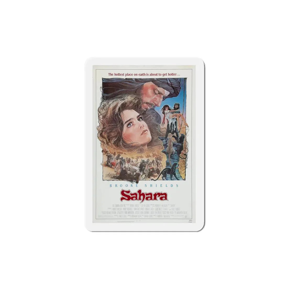 Sahara 1984 Movie Poster Refrigerator Magnet - The Sticker Space