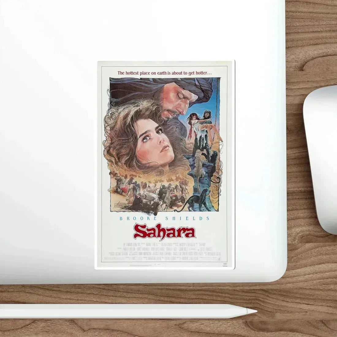 Sahara 1984 Movie Poster STICKER Vinyl Die-Cut Decal - The Sticker Space