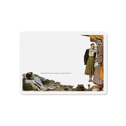 Sahara Flight (2), Cosmopolitan, August 1954 (Magazine Illustration) Refrigerator Magnet 6 Inch Die-Cut - The Sticker Space