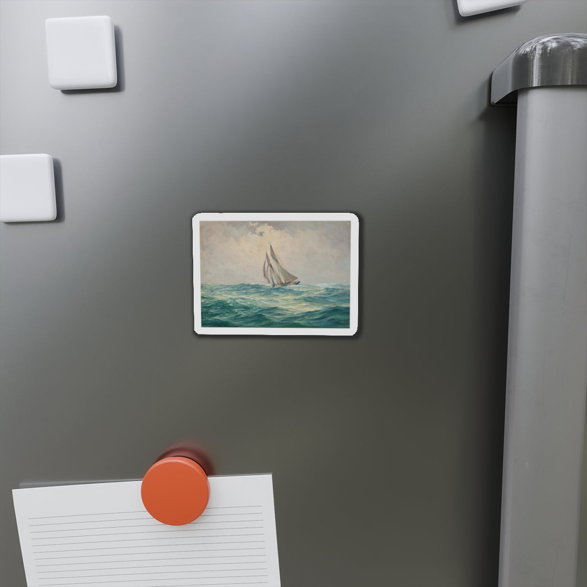 Sailing Vessel (Magazine Illustration) Refrigerator Magnet-The Sticker Space