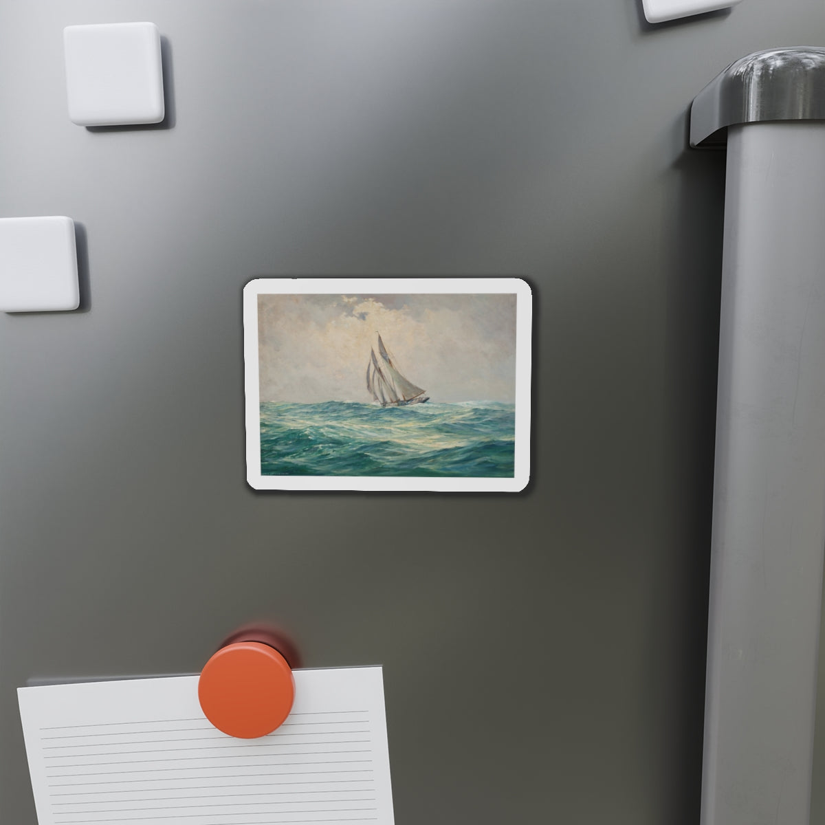 Sailing Vessel (Magazine Illustration) Refrigerator Magnet-The Sticker Space