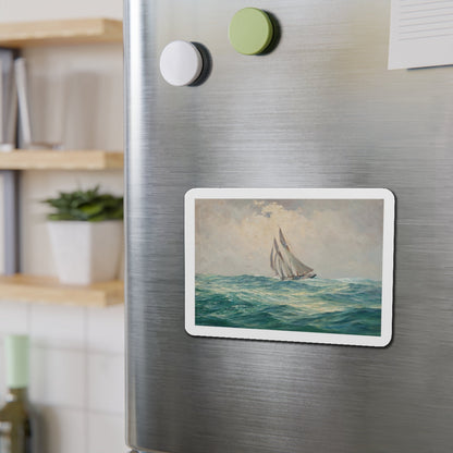 Sailing Vessel (Magazine Illustration) Refrigerator Magnet-The Sticker Space