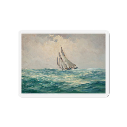 Sailing Vessel (Magazine Illustration) Refrigerator Magnet-4 Inch-The Sticker Space