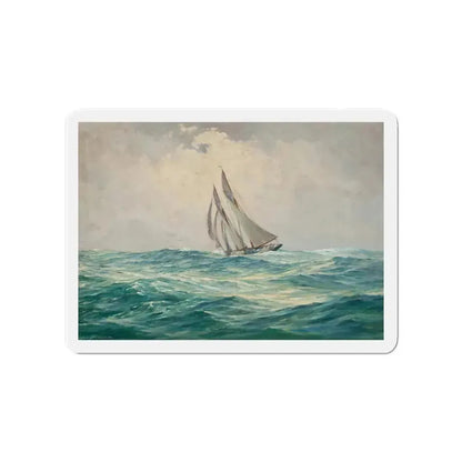 Sailing Vessel (Magazine Illustration) Refrigerator Magnet 4 Inch Die-Cut - The Sticker Space