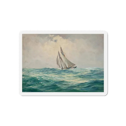 Sailing Vessel (Magazine Illustration) Refrigerator Magnet - The Sticker Space