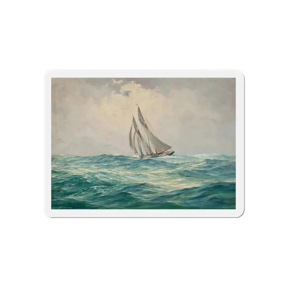 Sailing Vessel (Magazine Illustration) Refrigerator Magnet - The Sticker Space