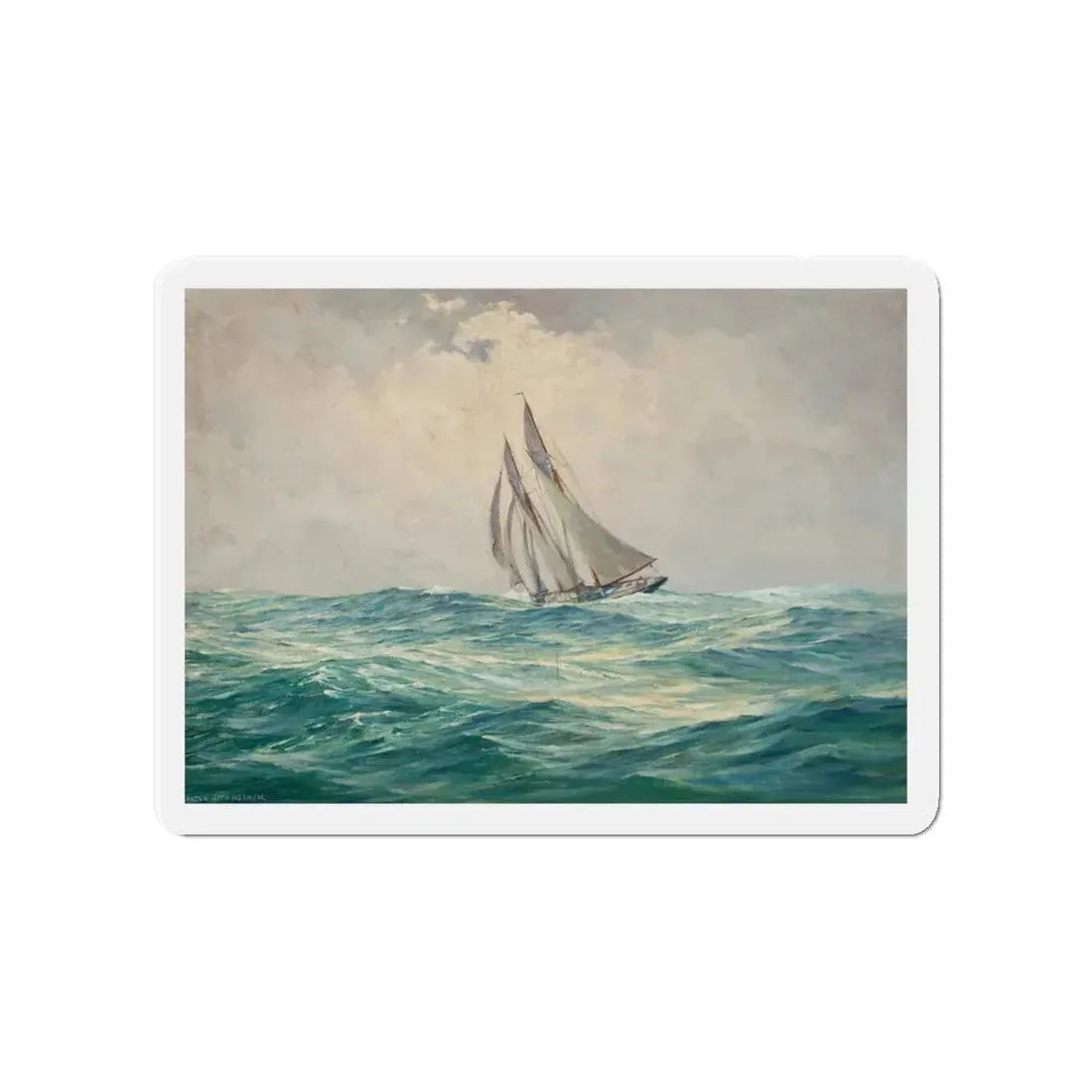 Sailing Vessel (Magazine Illustration) Refrigerator Magnet - The Sticker Space