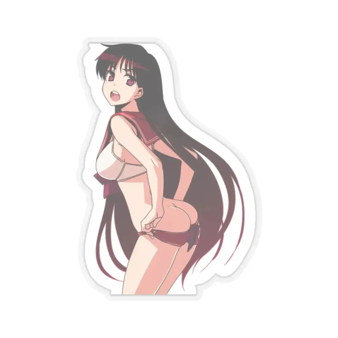 Sailor Moon Hino Rei Sailor Mars 2 (Anime/Ecchi) STICKER Vinyl Kiss-Cut Decal 2 Inch Transparent - The Sticker Space