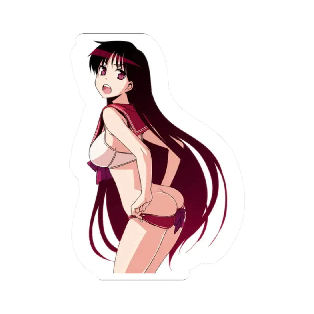 Sailor Moon Hino Rei Sailor Mars 2 (Anime/Ecchi) STICKER Vinyl Kiss-Cut Decal 2 Inch White - The Sticker Space