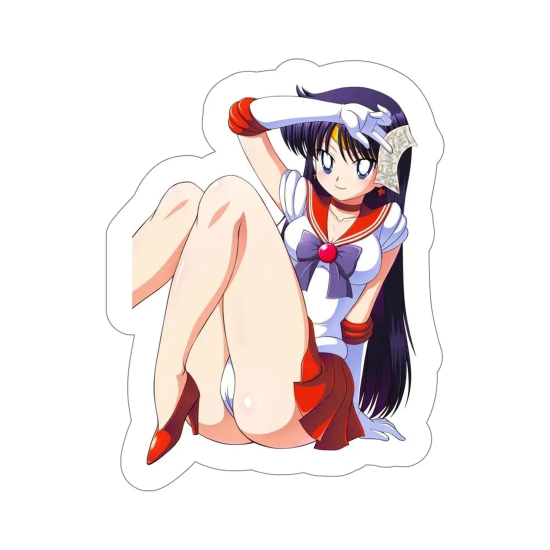 Sailor Moon - Hino Rei Sailor Mars (Anime/Ecchi/Waifu) STICKER Vinyl Die-Cut Decal 6 Inch - The Sticker Space