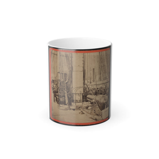 Sailors and a Cannon on Deck of a Gunboat (U.S. Civil War) Color Morphing Mug 11oz-11oz-The Sticker Space