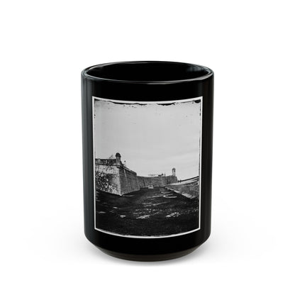 Saint Augustine, Fla. Bastions Of Fort Marion (U.S. Civil War) Black Coffee Mug-15oz-The Sticker Space