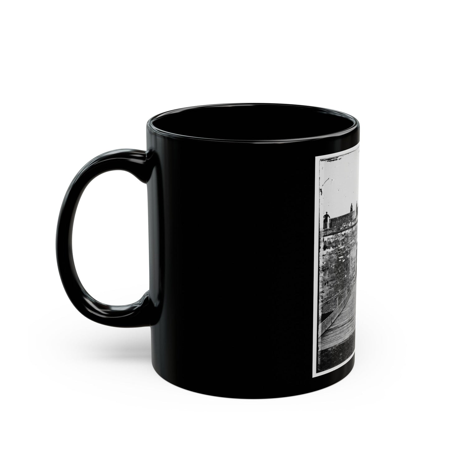 Saint Augustine, Fla. Sally Port Of Fort Marion (U.S. Civil War) Black Coffee Mug-The Sticker Space