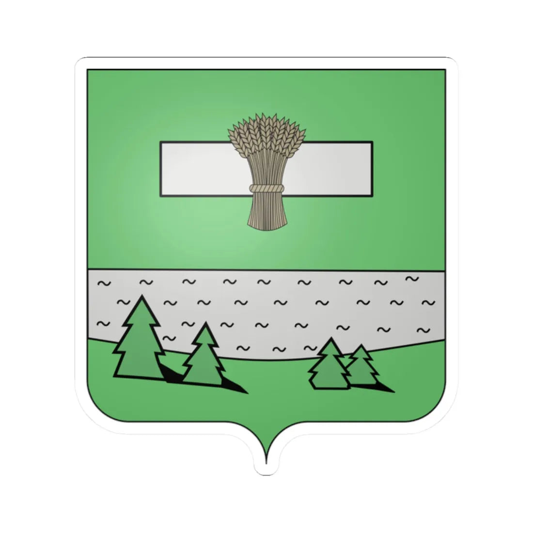 Saint-Gédeon Blason (Canada) (Coat of Arms) STICKER Vinyl Kiss-Cut Decal 2 Inch White - The Sticker Space