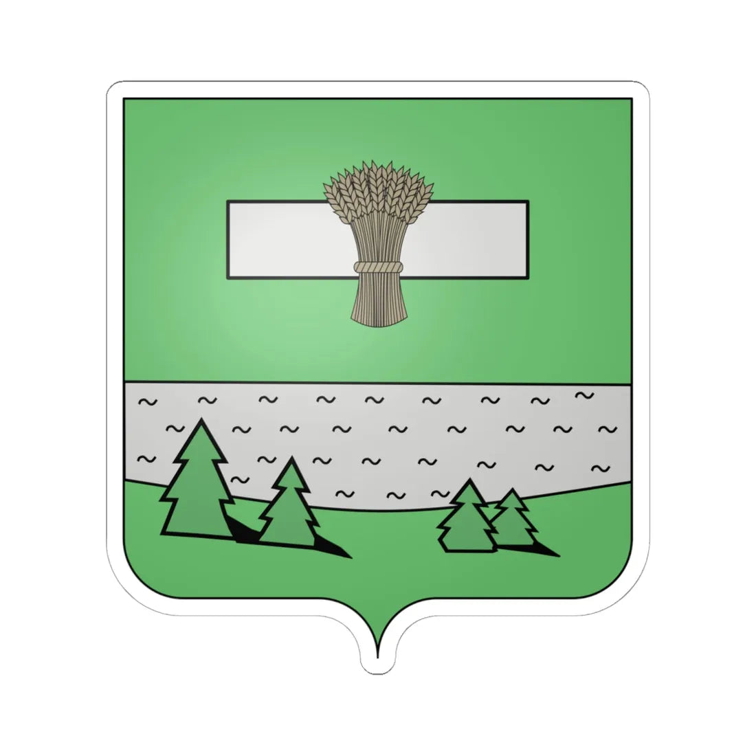 Saint-Gédeon Blason (Canada) (Coat of Arms) STICKER Vinyl Kiss-Cut Decal 6 Inch White - The Sticker Space