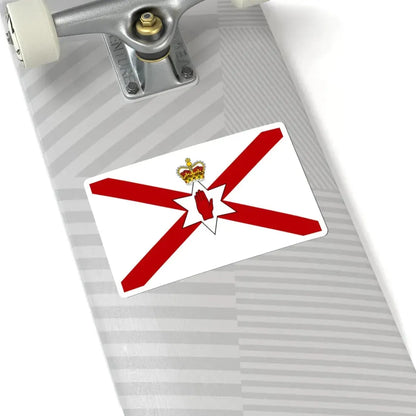 Saint Patricks flag for Northern Ireland crowned (Ireland) STICKER Vinyl Kiss-Cut Decal - The Sticker Space