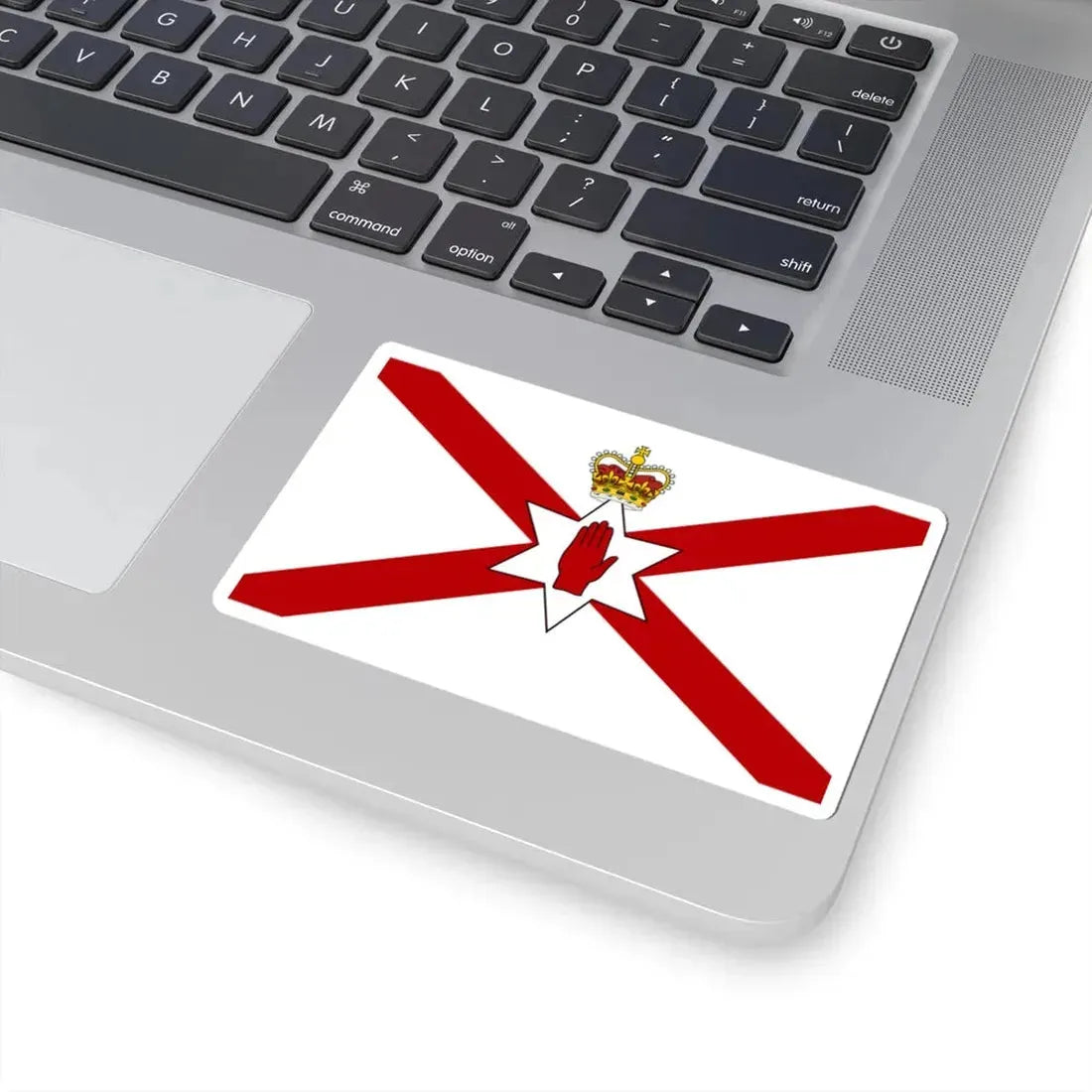 Saint Patricks flag for Northern Ireland crowned (Ireland) STICKER Vinyl Kiss-Cut Decal - The Sticker Space