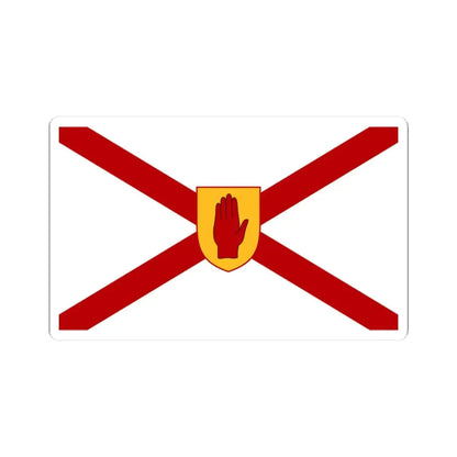 Saint Patricks flag for Northern Ireland golden shield (Ireland) STICKER Vinyl Kiss-Cut Decal 3 Inch White - The Sticker Space