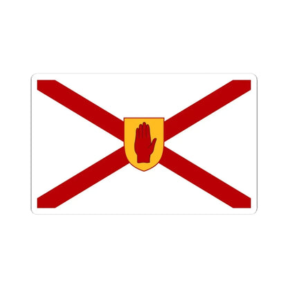 Saint Patricks flag for Northern Ireland golden shield (Ireland) STICKER Vinyl Kiss-Cut Decal 4 Inch White - The Sticker Space