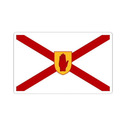 Saint Patricks flag for Northern Ireland golden shield (Ireland) STICKER Vinyl Kiss-Cut Decal 6 Inch White - The Sticker Space