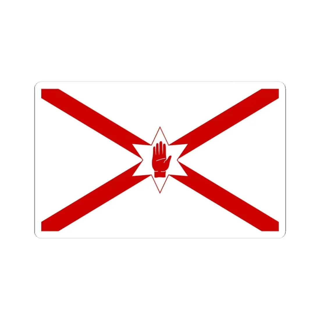 Saint Patricks flag for Northern Ireland (Ireland) STICKER Vinyl Kiss-Cut Decal 4 Inch White - The Sticker Space