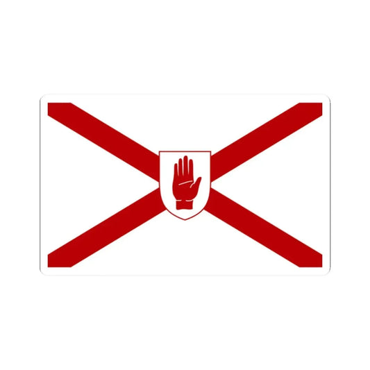 Saint Patricks flag for Northern Ireland shield (Ireland) STICKER Vinyl Kiss-Cut Decal 2 Inch White - The Sticker Space