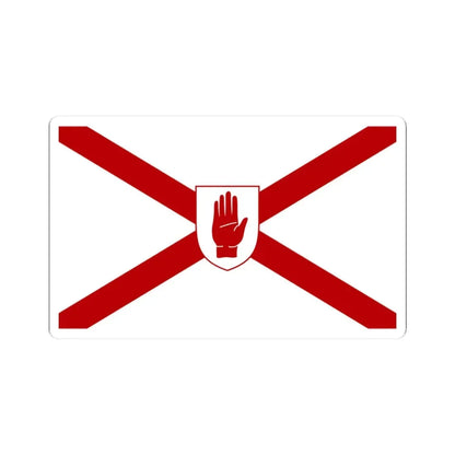 Saint Patricks flag for Northern Ireland shield (Ireland) STICKER Vinyl Kiss-Cut Decal 3 Inch White - The Sticker Space