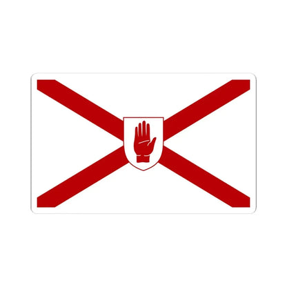 Saint Patricks flag for Northern Ireland shield (Ireland) STICKER Vinyl Kiss-Cut Decal 4 Inch White - The Sticker Space