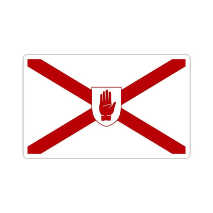 Saint Patricks flag for Northern Ireland shield (Ireland) STICKER Vinyl Kiss-Cut Decal 6 Inch White - The Sticker Space