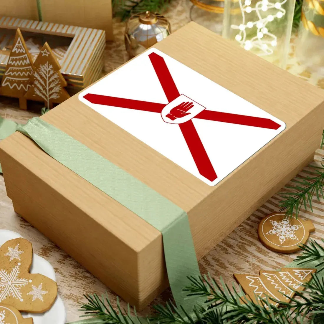 Saint Patricks flag for Northern Ireland shield (Ireland) STICKER Vinyl Kiss-Cut Decal - The Sticker Space