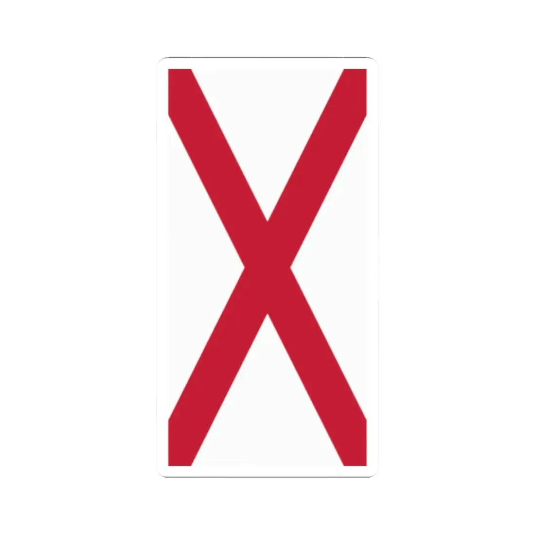 Saint Patricks Saltire vertical (Ireland) STICKER Vinyl Kiss-Cut Decal 2 Inch White - The Sticker Space