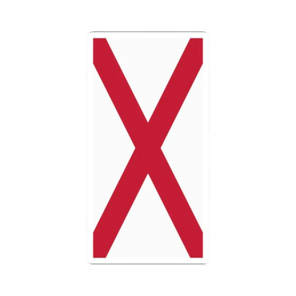 Saint Patricks Saltire vertical (Ireland) STICKER Vinyl Kiss-Cut Decal 2 Inch White - The Sticker Space